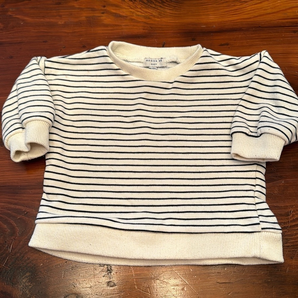 Maison baby stripe crewneck thicker shirt/sweatshirt